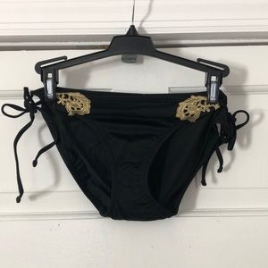 Aqua Soleil Paisley Tie Side Bikini Bottom M